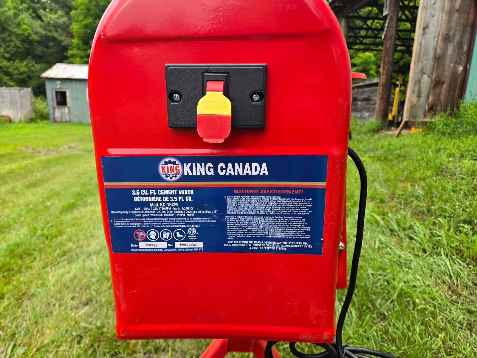 Bétonnière portative King Canada 3,5 pi³ — photo 2